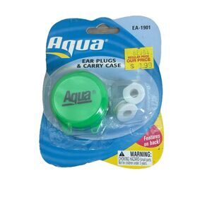 Aqua Leisure Swim Ear Plugs Soft Gum Rubber Water Protection Case 2003 Vintage